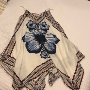 Printed asymmetrical dress